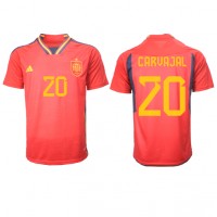 Spain Daniel Carvajal #20 Replica Home Shirt World Cup 2022 Short Sleeve